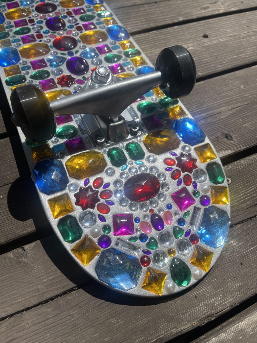 Geometric Gemstone Skateboard - Image 3