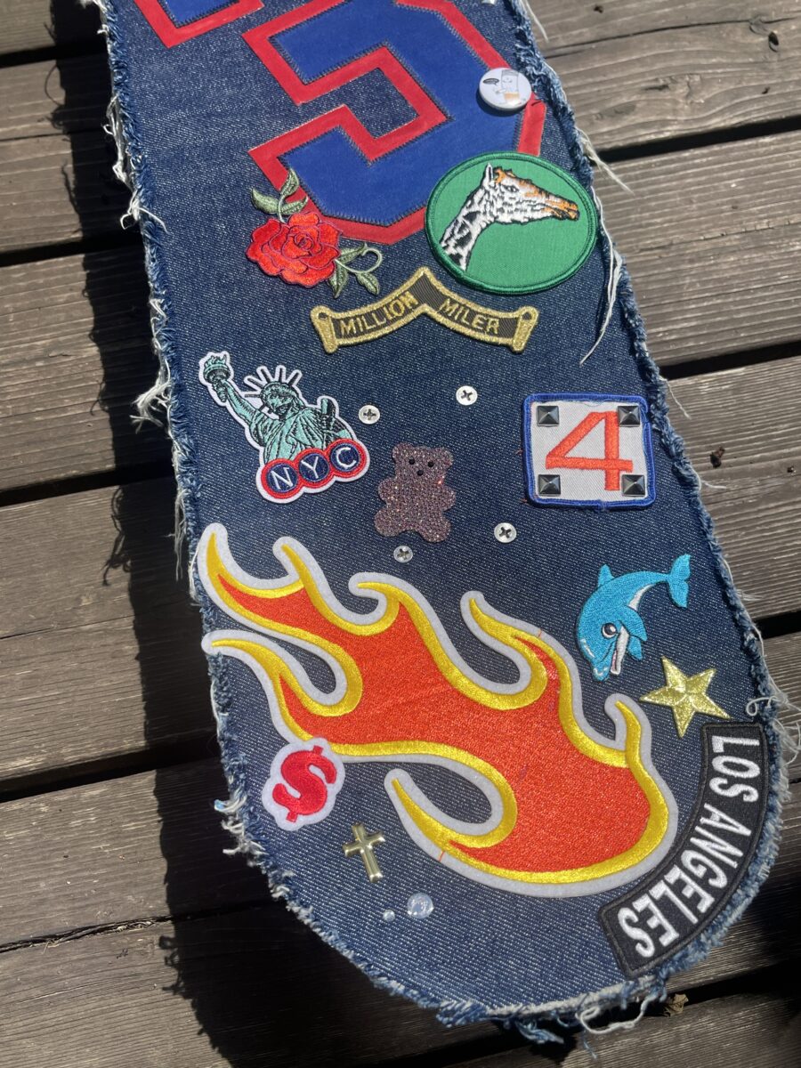 Denim Demon / All Patched Up Skateboard - Image 3
