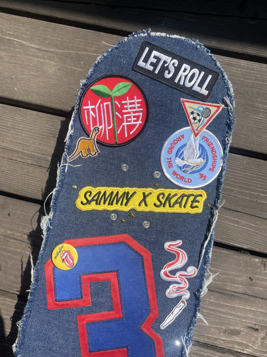 Denim Demon / All Patched Up Skateboard - Image 2