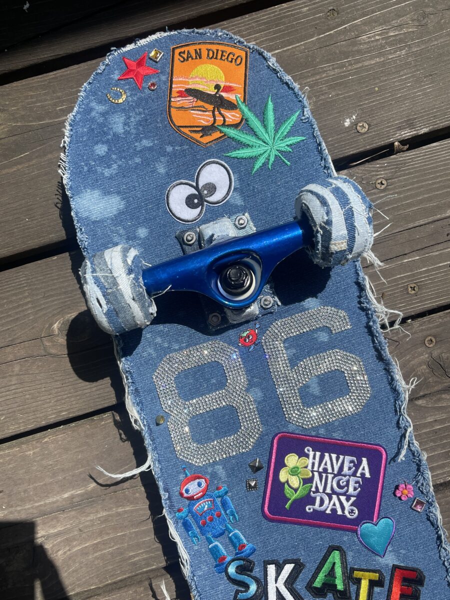 Denim Demon / All Patched Up Skateboard - Image 4