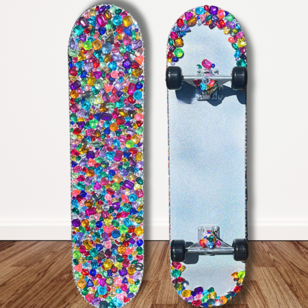 Rainbow Gem Explosion Skateboard